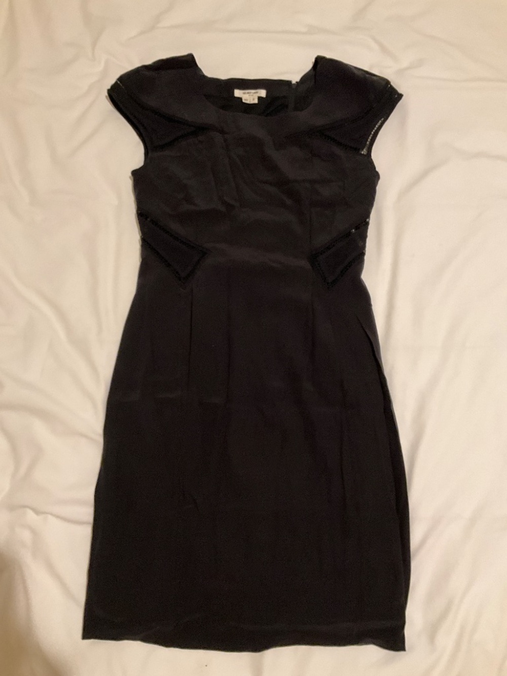 HELMUT LANG size 2 SILK mini dress black - Picture 5 of 16